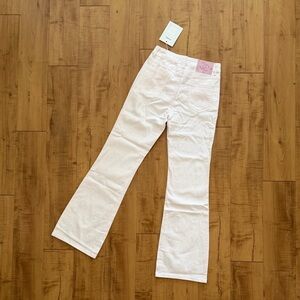 CC Coco Beach Summer Cotton Stretch Embroidered Perforated Floral CC Pink Jeans